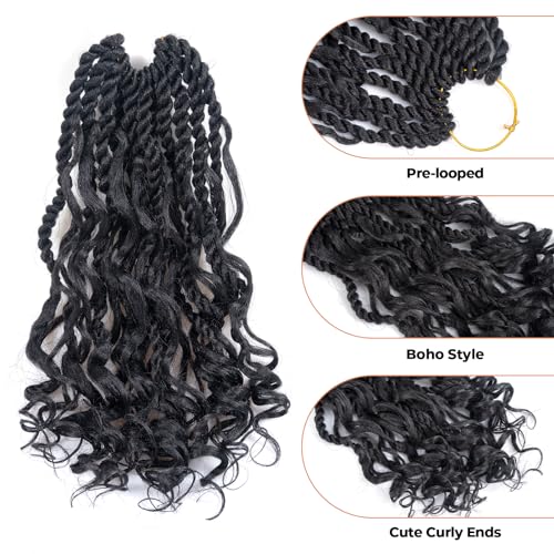 ToyoTress Boho Island Twist Crochet Hair 12 Inch 8 Pack