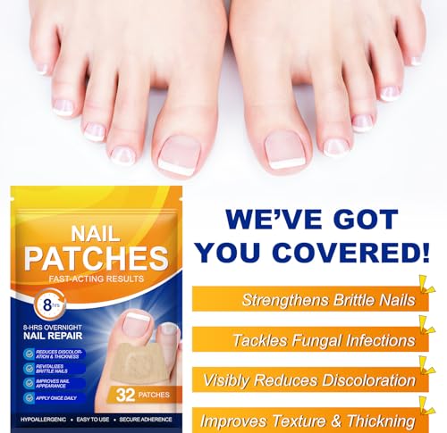 Toenail Treatment Patches - 32 Pc Extra Strength Overnight Repair
