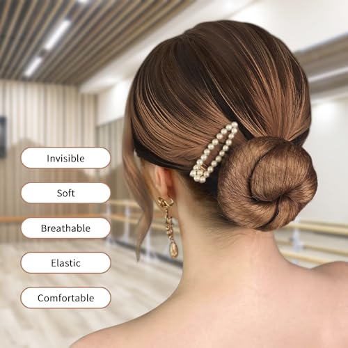 Hair Net and U-Shaped Pin Set - 30 Nets, 30 Pins, 5 Bands