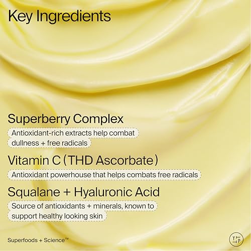 Youth To The People Superberry Dream Mask - Hyaluronic Acid + Vitamin C Face Moisturizer + Overnight Facial Mask, Hydrates + Plumps + Brightens Skin, Evens Skin Tone, For Dry + Dull Skin, Non-Greasy