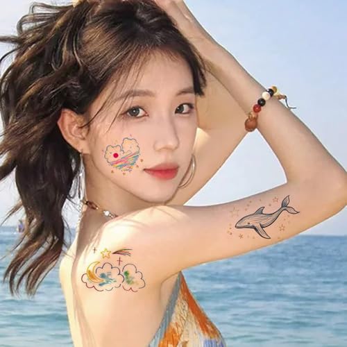 60 Pcs Temporary Tattoos for Kids - Waterproof Animal Party Favors
