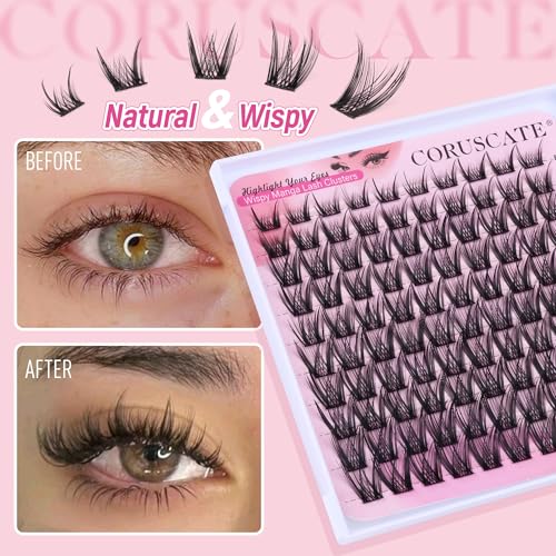 CORUSCATE Wispy Manga Lash Clusters 8-16mm DIY Eyelashes