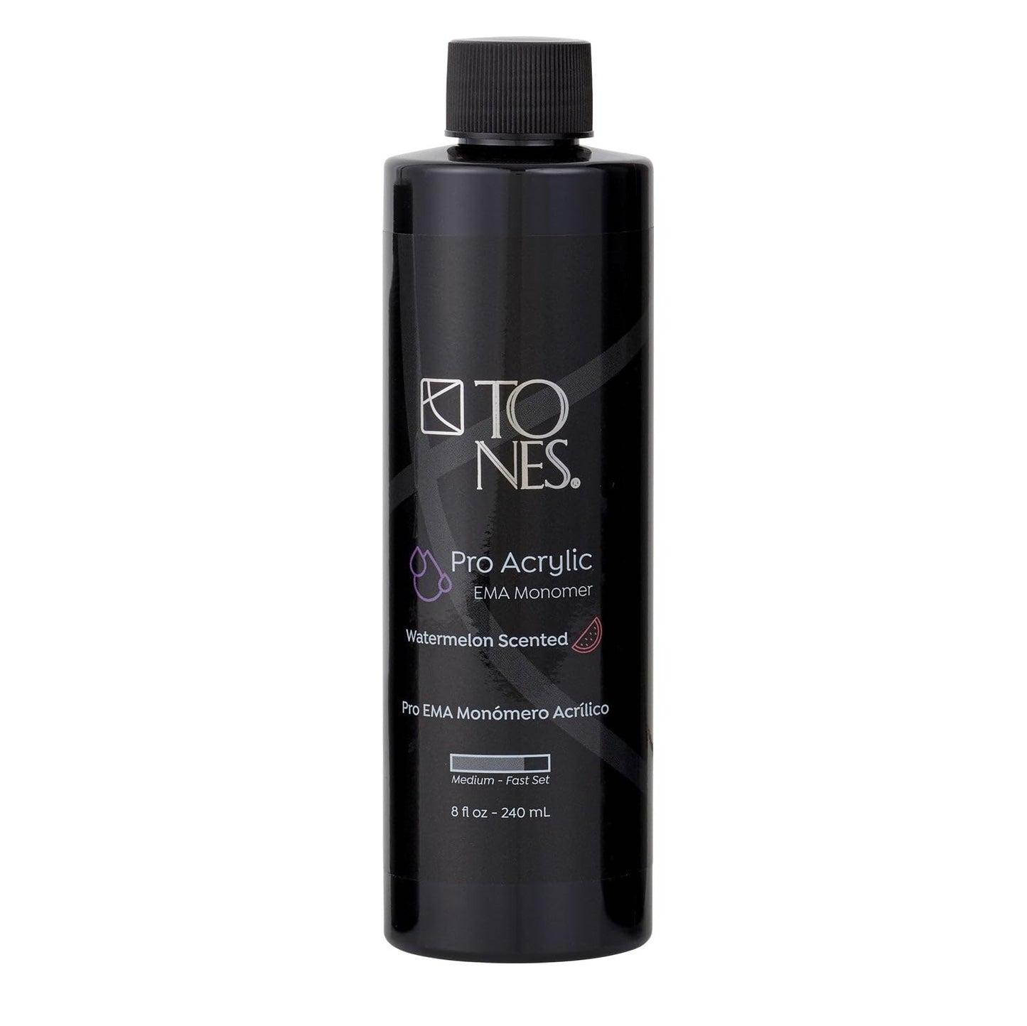 Tones Watermelon Scented EMA Monomer - Odor Neutralizing Acrylic Nail Liquid, Non-Yellowing, Superior Adhesion for Flawless Sets - MMA-Free - Made in USA (8 Fl Oz)