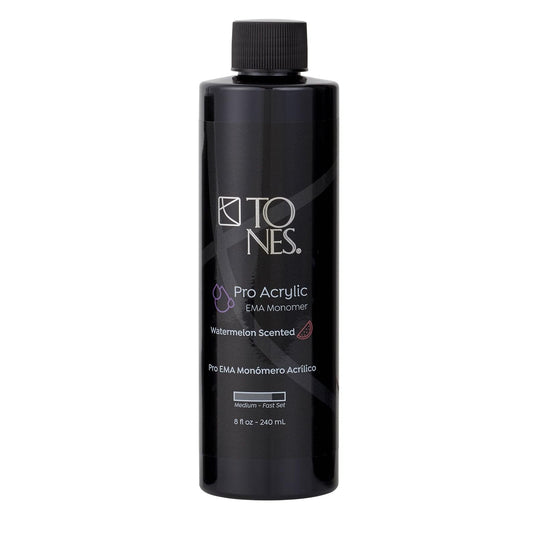 Tones Watermelon Scented EMA Monomer - Odor Neutralizing Acrylic Nail Liquid, Non-Yellowing, Superior Adhesion for Flawless Sets - MMA-Free - Made in USA (8 Fl Oz)