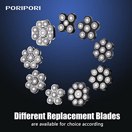 Universal Replacement Heads for Blade,Replacement Blades Compatible with Most Major Head Shaver Brands, Easy-to-Install Electric Razor Shaver Heads for Bald Men. (8 Black)