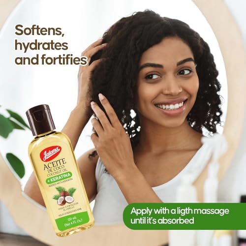 Unscented Coconut Oil with Keratin Hair Treatment - 4 Oz Bottle