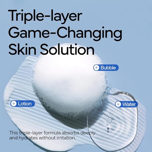 Rice Milky Bubble Facial Mask, Soothing & Hydrating Face Toner with Black Rice Extract & Niacinamide, Helps Support Skin Barrier and Glow for Sensitive Skin, Korean Skincare (5.07fl oz/ 150ml)