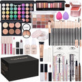 Makeup Set for Women Full Kit Includes, eyeshadow¡¢ liquidfoundation,Loose powder,Eyebrow pencil,Lipstick Eye Pencil Makeup BrushesMakeup practice board 4-color lip gloss set