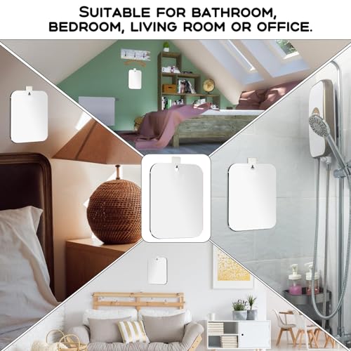 Fogless Shower Mirror 8x6 inch Shatterproof Shaving
