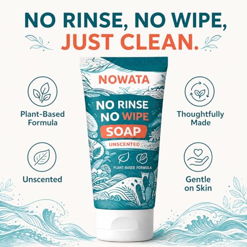 Nowata Waterless Hand Cleanser, Plant-Based No-Rinse Soap 100mL