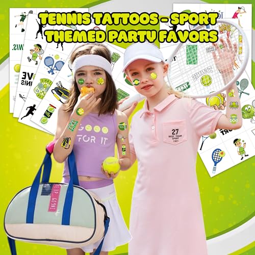 96 Pc Tennis Temporary Tattoos - Sports Party Favors