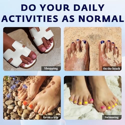 144pc Brown Square Press On Toenails Kit with Glue