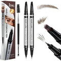2-Pack Eyebrow Pencil, Waterproof 2-in-1 Microblading Brow Pen