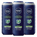 NIVEA MEN Maximum Hydration 3-in-1 Body Wash, 3 x 16.9 FL OZ