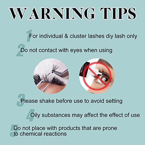 FADLASH Clear Cluster Lash Glue - Fast Drying Waterproof Eyelash Adhesive, 1 Pack