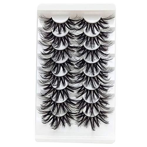 25MM Mink False Eyelashes Strip Lashes - 8 Pairs Fluff