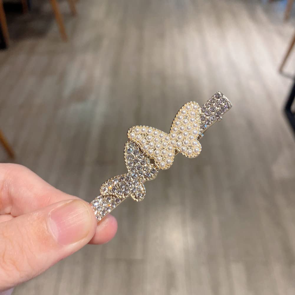 Rhinestone Alligator Hair Clips Duckbill Hairpins Flower Hair Barrettes for Women Hair Styling Tools Hair Accessories Pearls Hair Pins