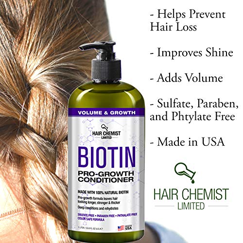 Hair Chemist Biotin Pro-Growth Conditioner 33.8 oz. - Conditioner for Thin Hair