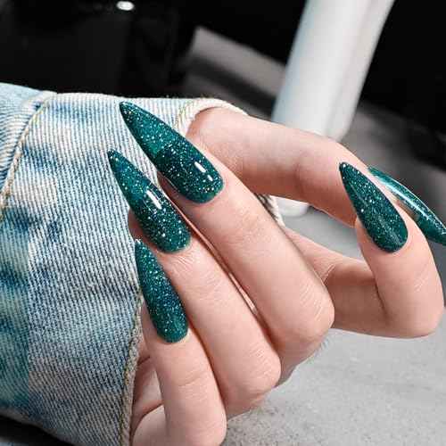 GAOY Reflective Glitter Gel Nail Polish Set for 6 Colors Including Pink Silver Red Green Colors Holographic Gel Polish Kit for Salon Manicure and Nail Art DIY at Home