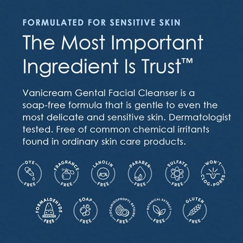 Vanicream Gentle Facial Cleanser - 8 Fl Oz, Pack of 2, Sensitive Skin