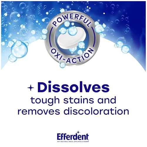Efferdent Retainer Cleaner Tablets for Aligners, Mouth Guards & Night Guards, Clean & Bright, 120 Count, 3-Minute Daily Retainer Cleaner, Tough Stain & Odor Remover for Dental Appliances