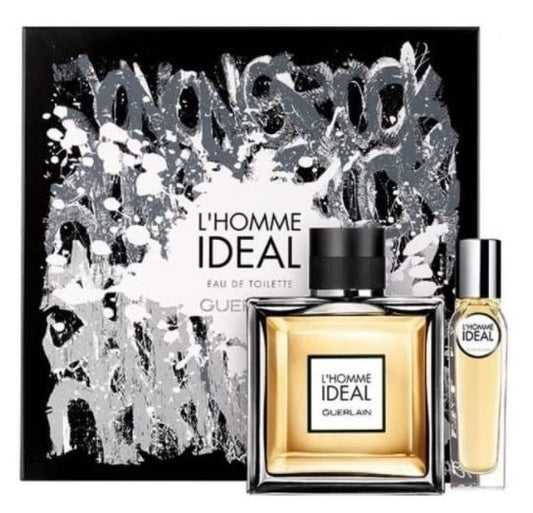 Guerlain L'Homme Ideal 3.3 oz Edt Spray + Edt 0.5 oz Edt Spray Gift Set