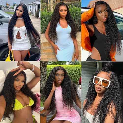 Water Wave Human Hair Bundles Wet and Wavy Bundles 100% Unprocessed Brazilian Human Hair for Black Women Double Weft 16 16 16in