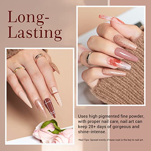 AZUREBEAUTY 4 Colors Dip Powder Nail Kit with Coffe Brown Variant, Salon-Quality Manicure Set
