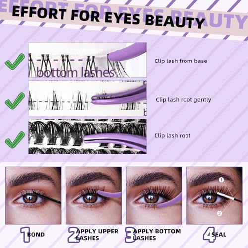B&Qaugen Eyelash Extension Kit - Upper & Bottom Lashes 10-18mm