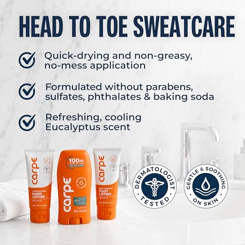 Sweat Protection Bundle - Underarm, Hand & Foot Antiperspirant, Eucalyptus