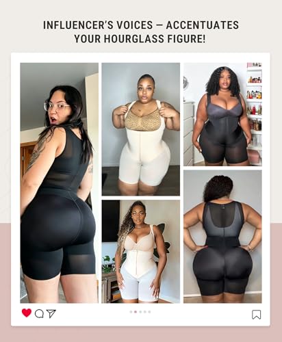 FeelinGirl Feelvibe Black Large Tummy Control Body Shaper for Women