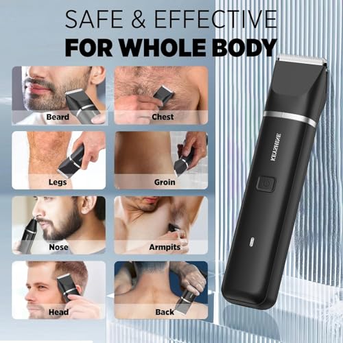 Electric Razor for Men: 2-in-1 Beard & Nose Hair Trimmer for Men - IPX7 Waterproof Shavers for Temple Groin Body Ear Hairs Trimmer - Best Gifts for Husband