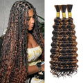 P1B30 Brazilian Human Braiding Hair 30" Deep Wave Bulk