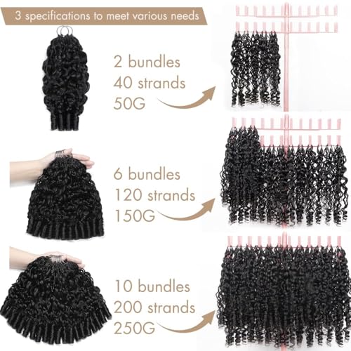 EINbeauty 150g Knotless Curly Crochet Human Hair - 16 inch