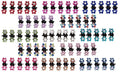 Mini Glitter Rhinestone Hair Clips No-Slip Grip 65 pcs for Women & Girls