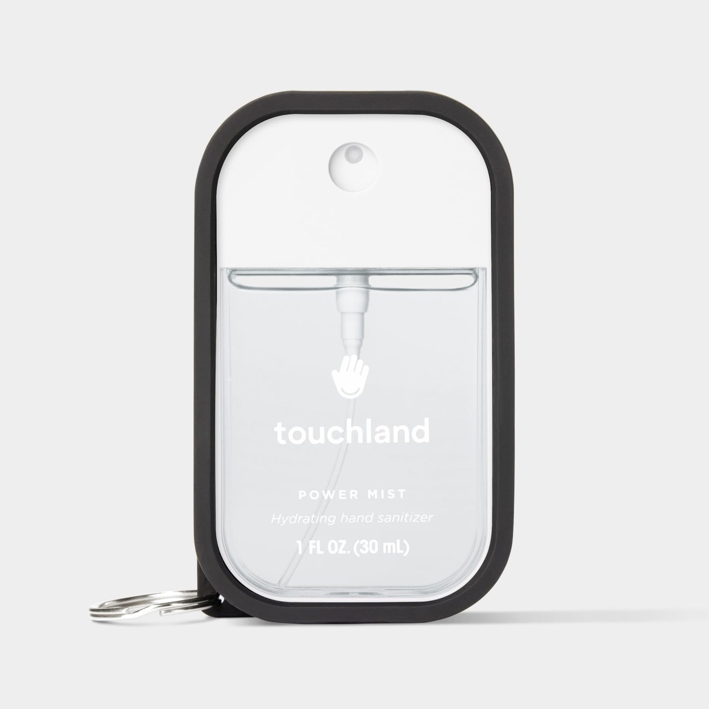 Touchland Hand Sanitizer Mist Case Trio Set (White, Pink, Black), Protective and Stylish Hand Sanitizer Spray Accessories, Silicone Cases with Keyring (Set of 3)