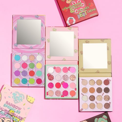 Kimchi Chic Donut Collection Eyeshadow Palette - Strawberries & Cream, 16 Shades