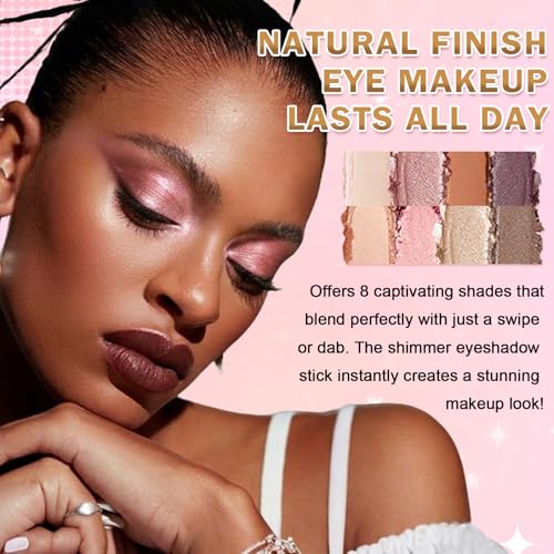 8-Piece Cream Eyeshadow Stick Set with Brush