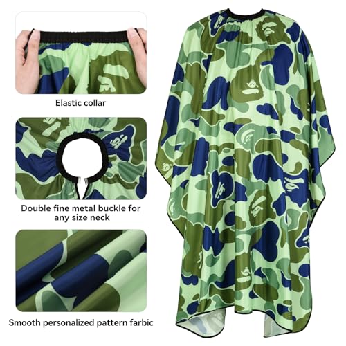 Waterproof Barber Hair Cutting Cape for Men - Polyester with Elastic Neckline