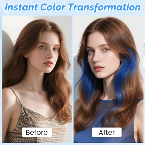 SOVONCARE Blue Temporary Hair Color Spray - 120ML Washable Dye for Kids & Adults