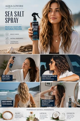 Aqua Lovers Sea Salt Texturizing Spray for Volume & Beach Waves - 8.8 fl oz