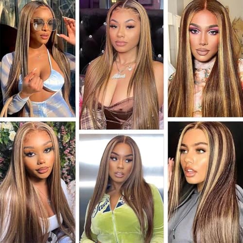 P33/613 Straight Human Hair Bundles 20 22 24 Inch