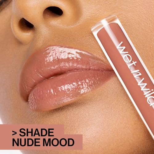 wet n wild MegaSlicks Lip Gloss, Ultra-Glossy, Vitamin-E Enriched, Ultra-Gloss High Shine Moisturizing, Cruelty-Free & Vegan - Attitude Check