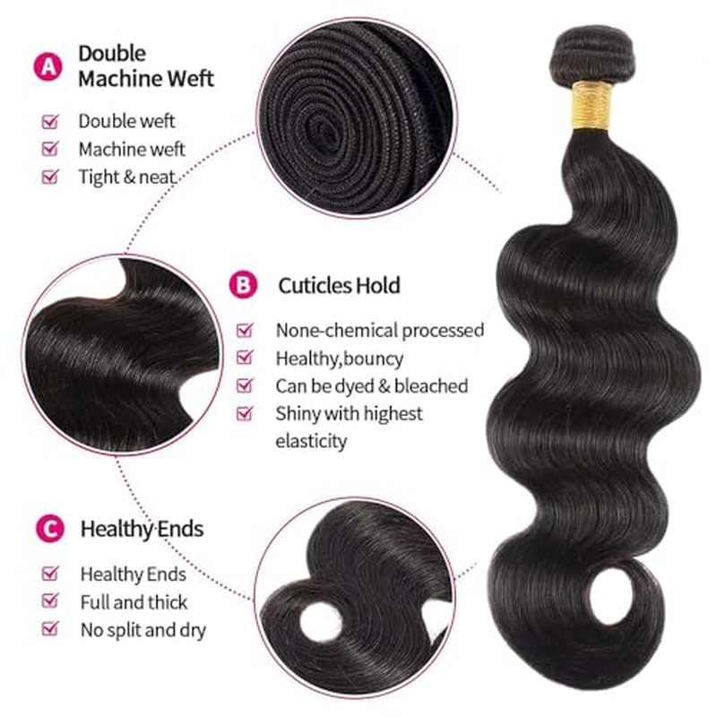 26 Inch Body Wave Human Hair Bundle - Virgin Unprocessed