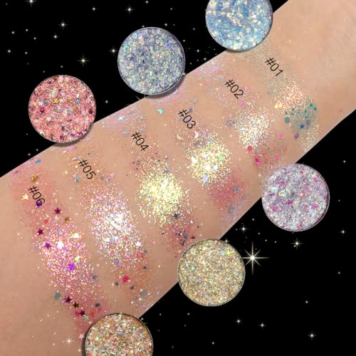 Holographic Body Glitter Gel | Waterproof Face & Hair Sparkle