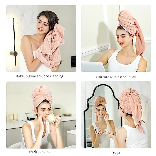 Microfiber Hair Towel - Quick Dry, Ultra Absorbent, 20x40 inch Green
