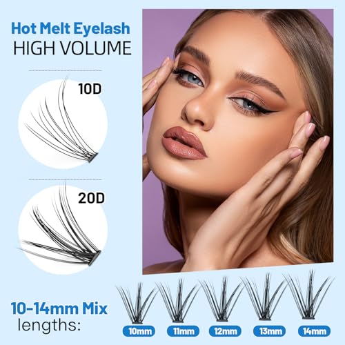 Bodermincer 10D 20D Cluster Lash Extensions 240pcs Mixed 10-14mm