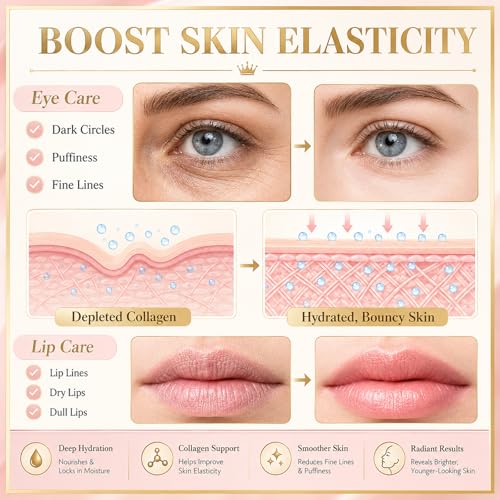 Sulily 24K Gold Eye Masks & Collagen Lip Masks (30 Pack)