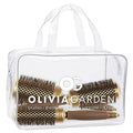 Olivia Garden NanoThermic Ceramic + Ion Round Thermal Hair Brush - Not Electrical - Professional Blowout Brush for Normal to Thick Hair