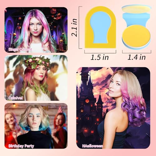 8 Colors Washable Hair Chalk – Temporary Hair Dye Makeup